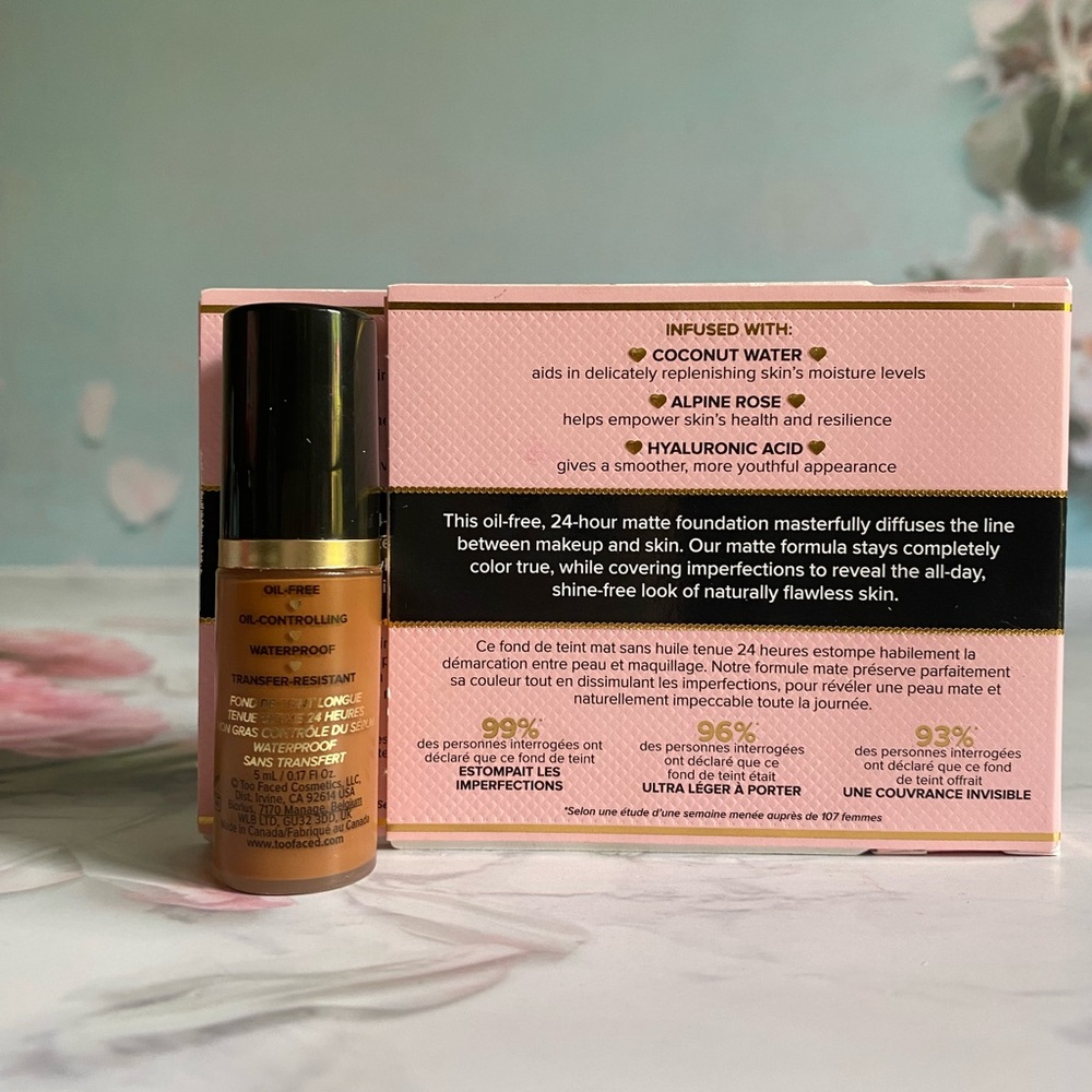 2x Too Faced Born This Way Matte 24 Hour Longwear Foundation, Chai 0.17oz/5ml - Picture 3 of 4